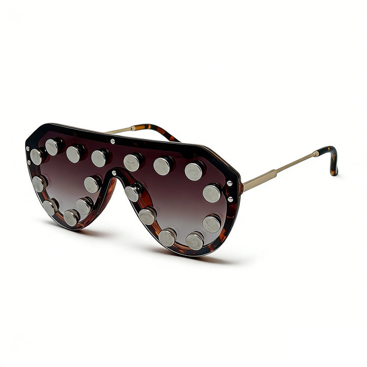 Women's extravagant designer sunglasses with geometric accents Bowlift