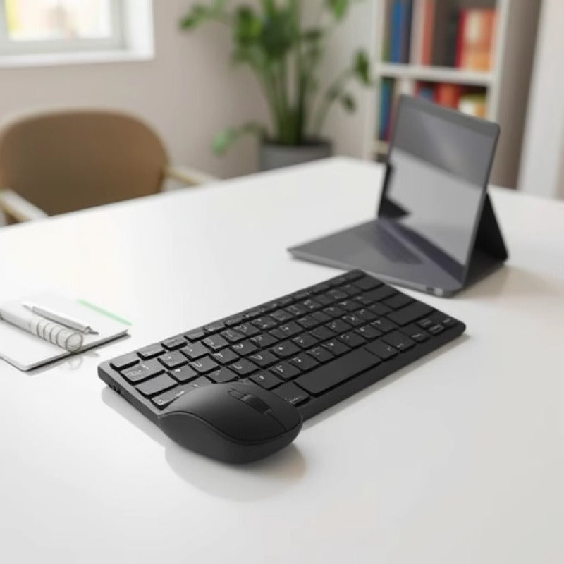 Compact Wireless Keyboard and Mouse Set Bowlift