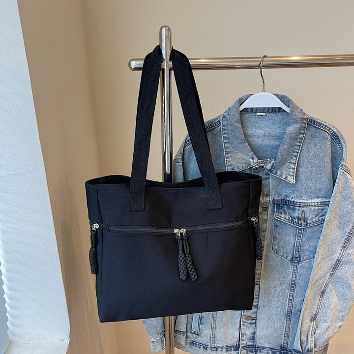 Versatile Zippered Canvas Tote Bag Bowlift