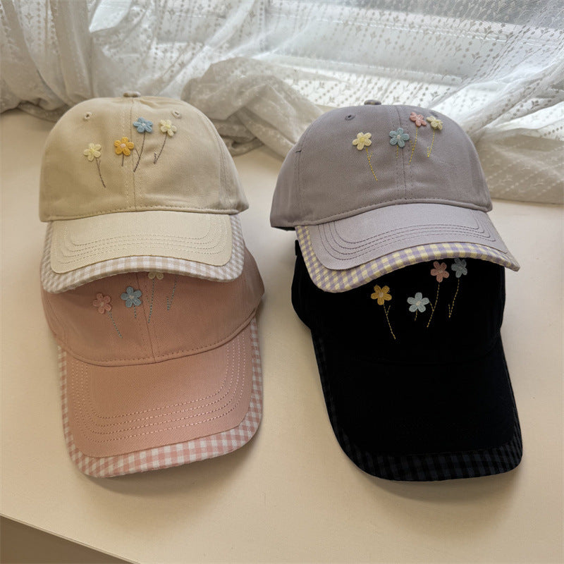Women's Embroidered Floral Baseball Cap Bowlift 1783922357