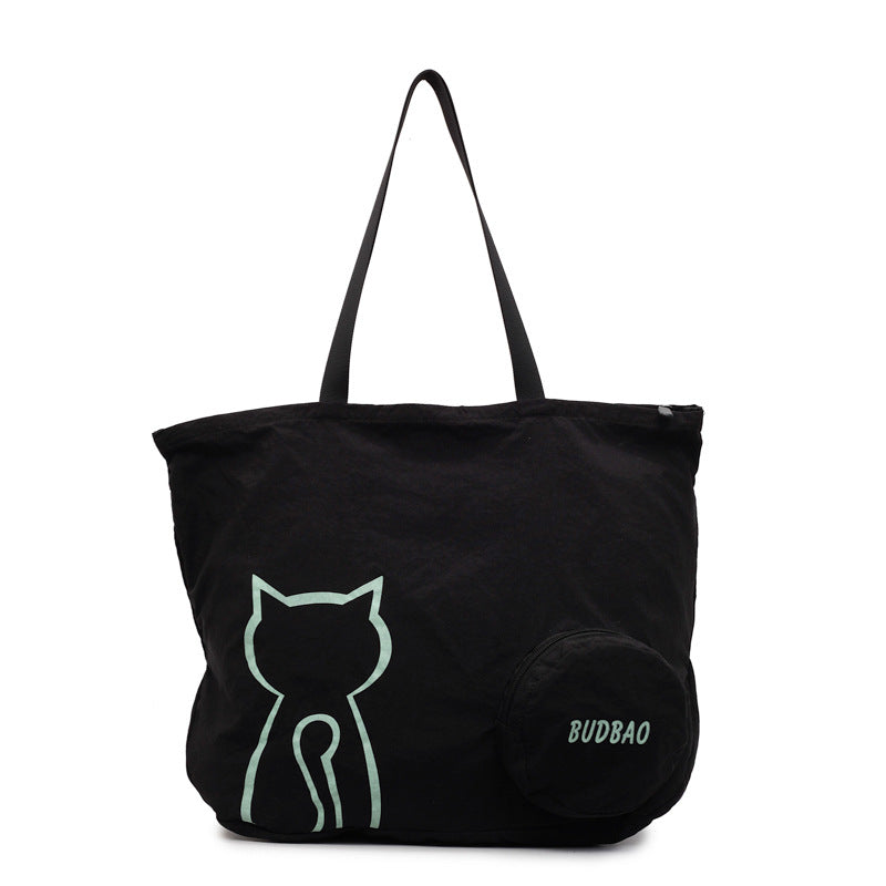 Tote bag with stylish cat design and generous storage space Bowlift