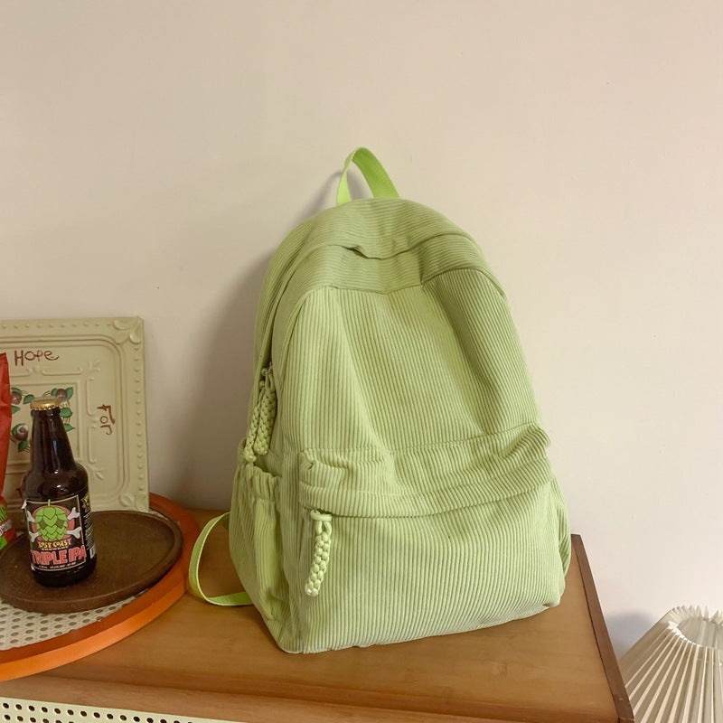 Textured Corduroy Backpack Bowlift
