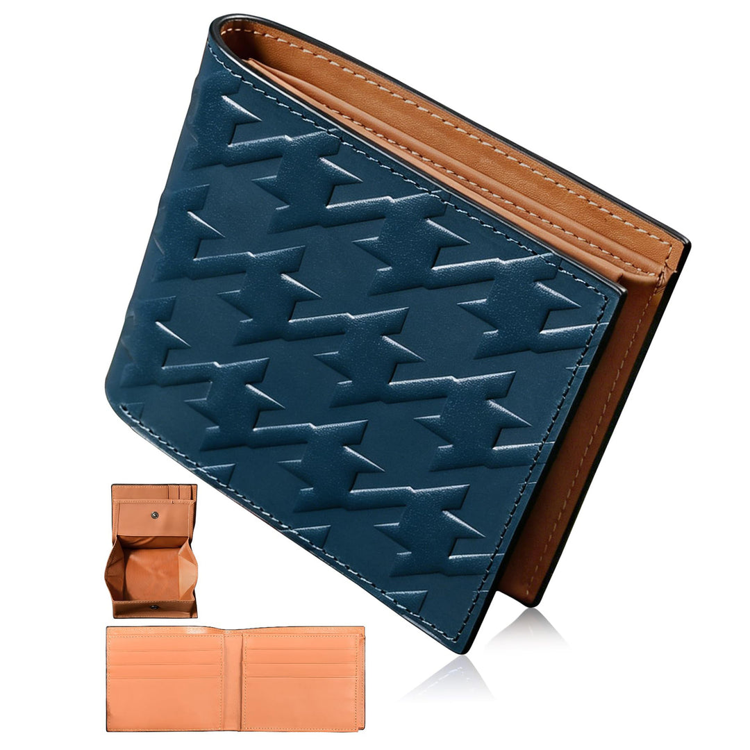Textured Double-Sided Leather Wallet Bowlift