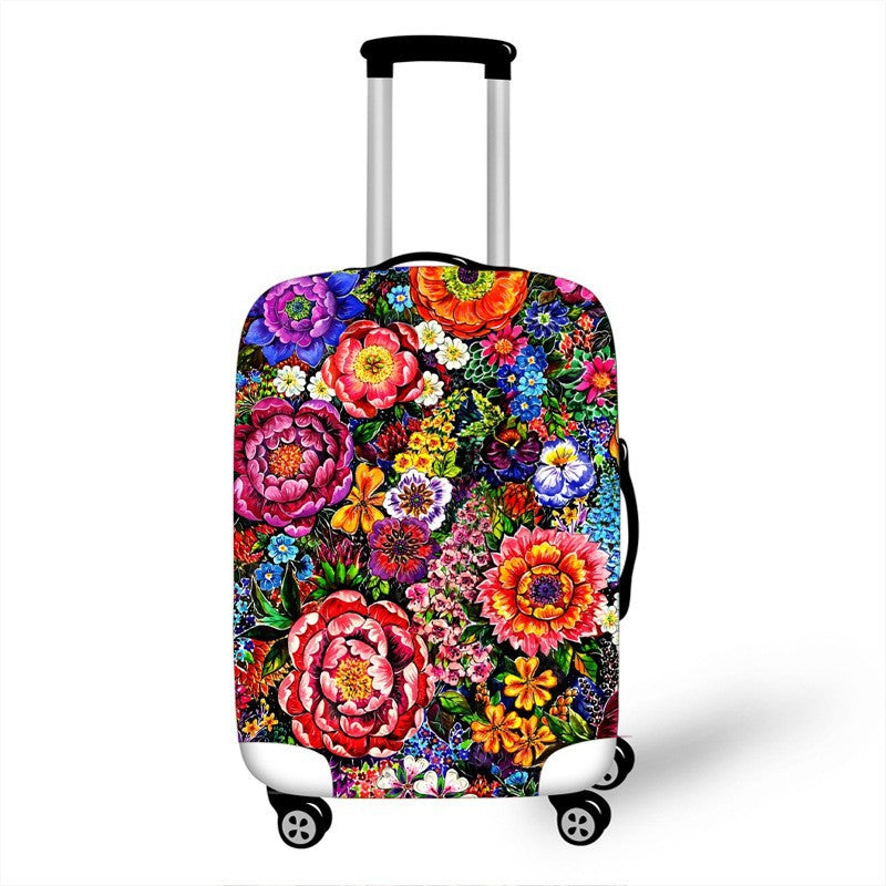 Women's hardshell travel suitcase with floral design Bowlift