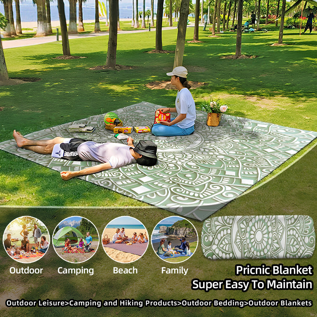 Mandala Design Beach Mat Bowlift