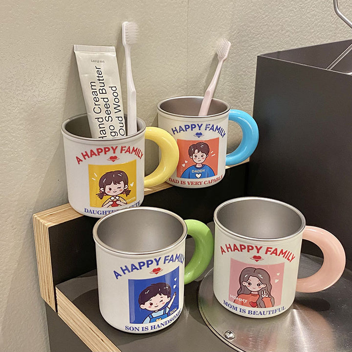 Ceramic mug with playful family motif Bowlift