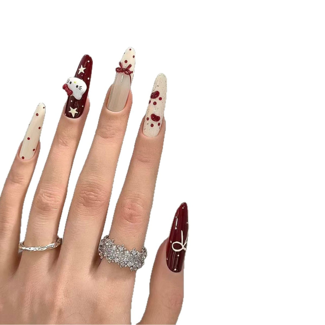 Artistic Press-On Nail Art Bowlift