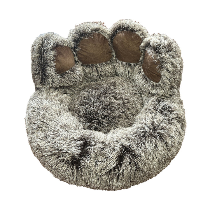 Plush Paw-Shaped Dog Bed