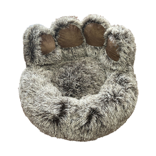 Plush Paw-Shaped Dog Bed