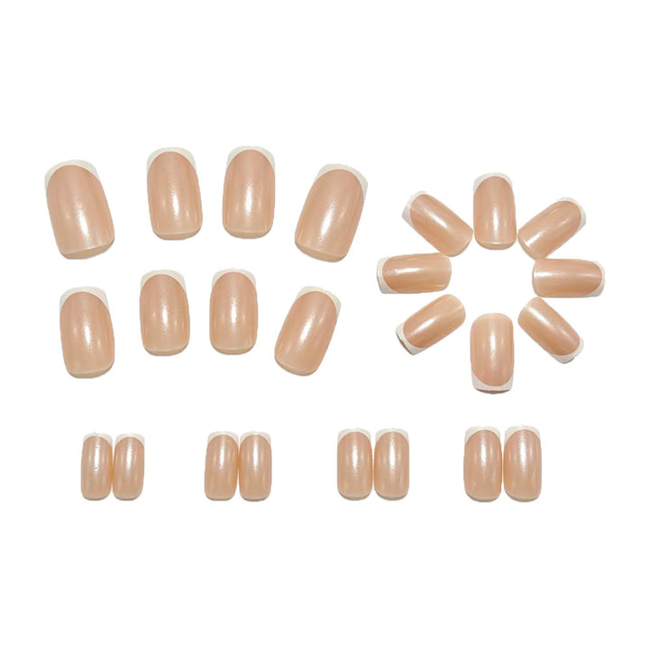 Artificial nails with elegant French tip design Bowlift