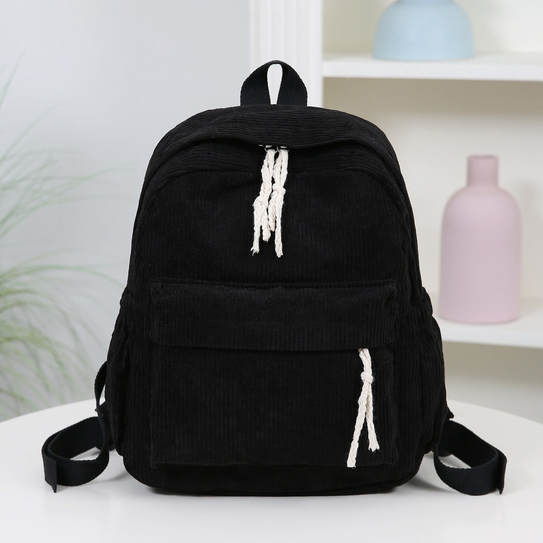 Cord-Backpack with Practical Front Pocket Bowlift