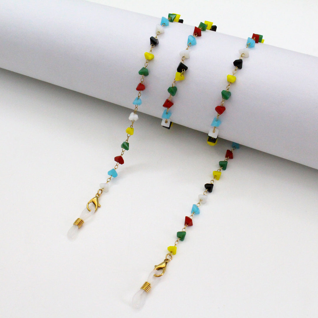 Artistic Gemstone Eyewear Chain Bowlift