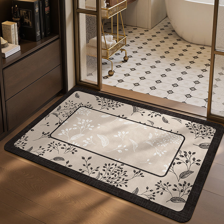 Botanical Design Bath Mat Bowlift