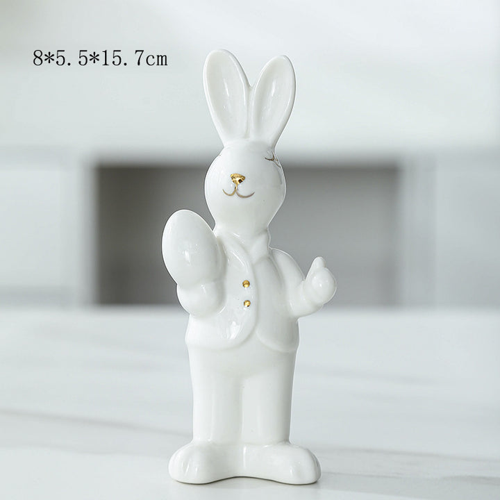 Ceramic Bunny Figurine Bowlift