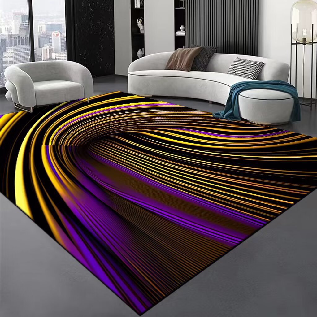 Modern Optical Illusion Area Rug Bowlift