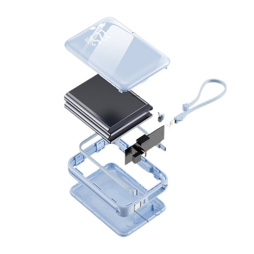 Portable power bank with elegant design and multifunctional charging cable Bowlift