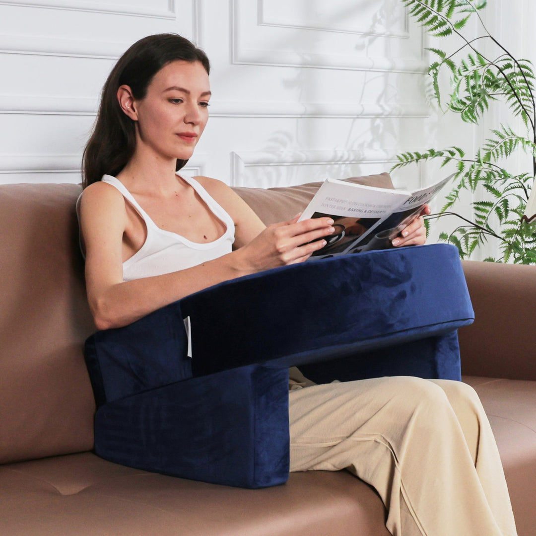 Ladies Ergonomic Reading Pillow with Side Support Bowlift