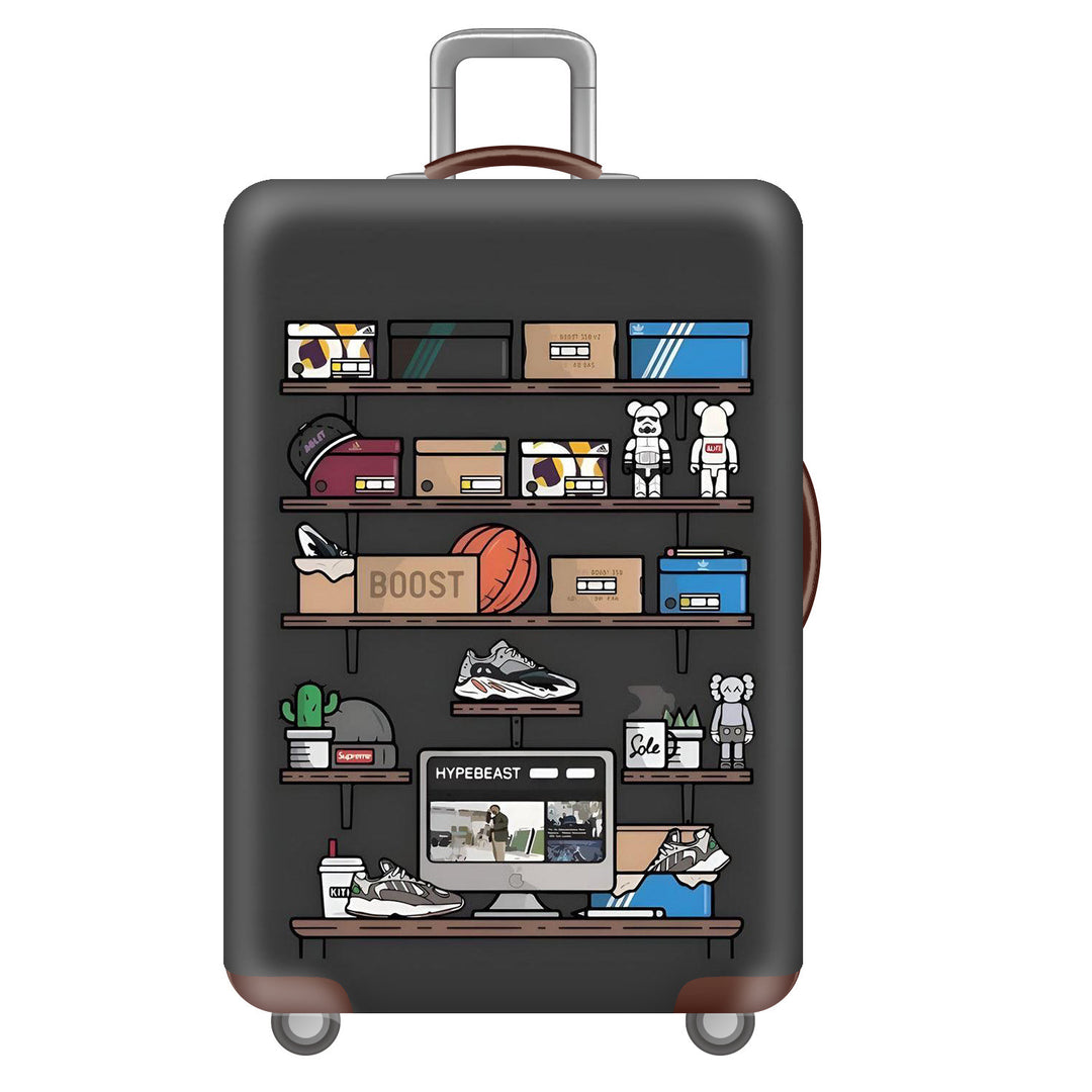 Unisex Hard-shell Suitcase with Impressive Futuristic City Design Bowlift