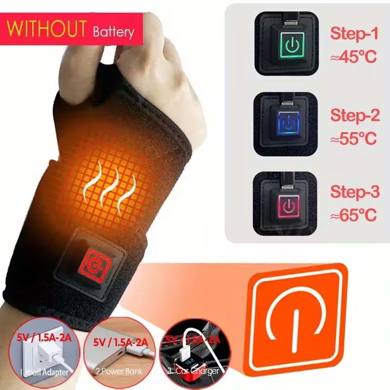 Adjustable Heated Wrist Brace Bowlift