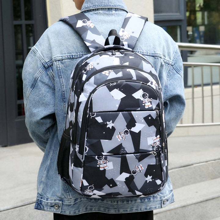 Fashionable school backpack with astronaut motif Bowlift