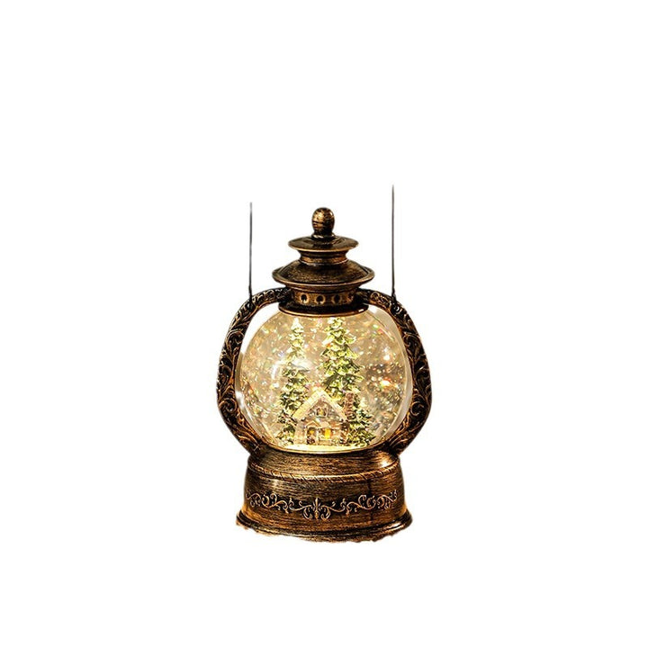 Nostalgic Christmas lantern with snow globe Bowlift
