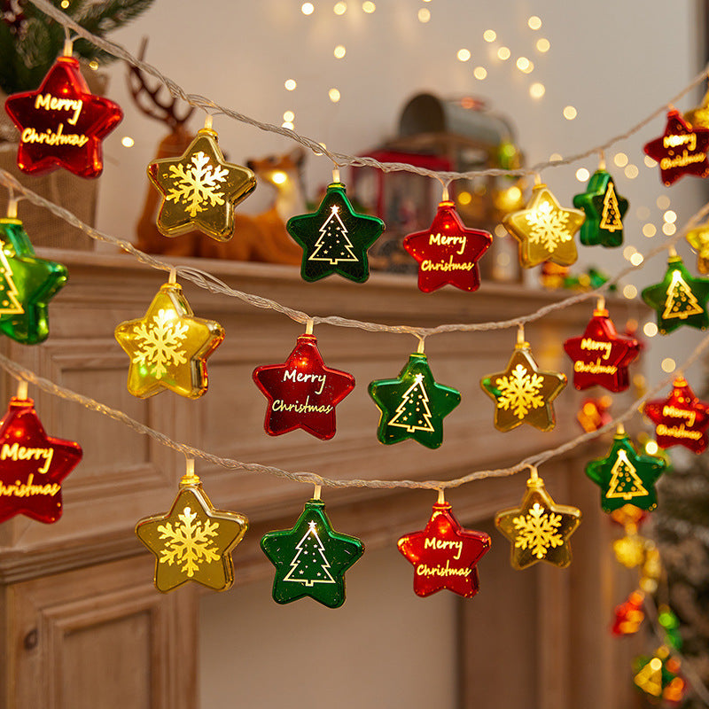 Festive string lights with Christmas ornaments Bowlift