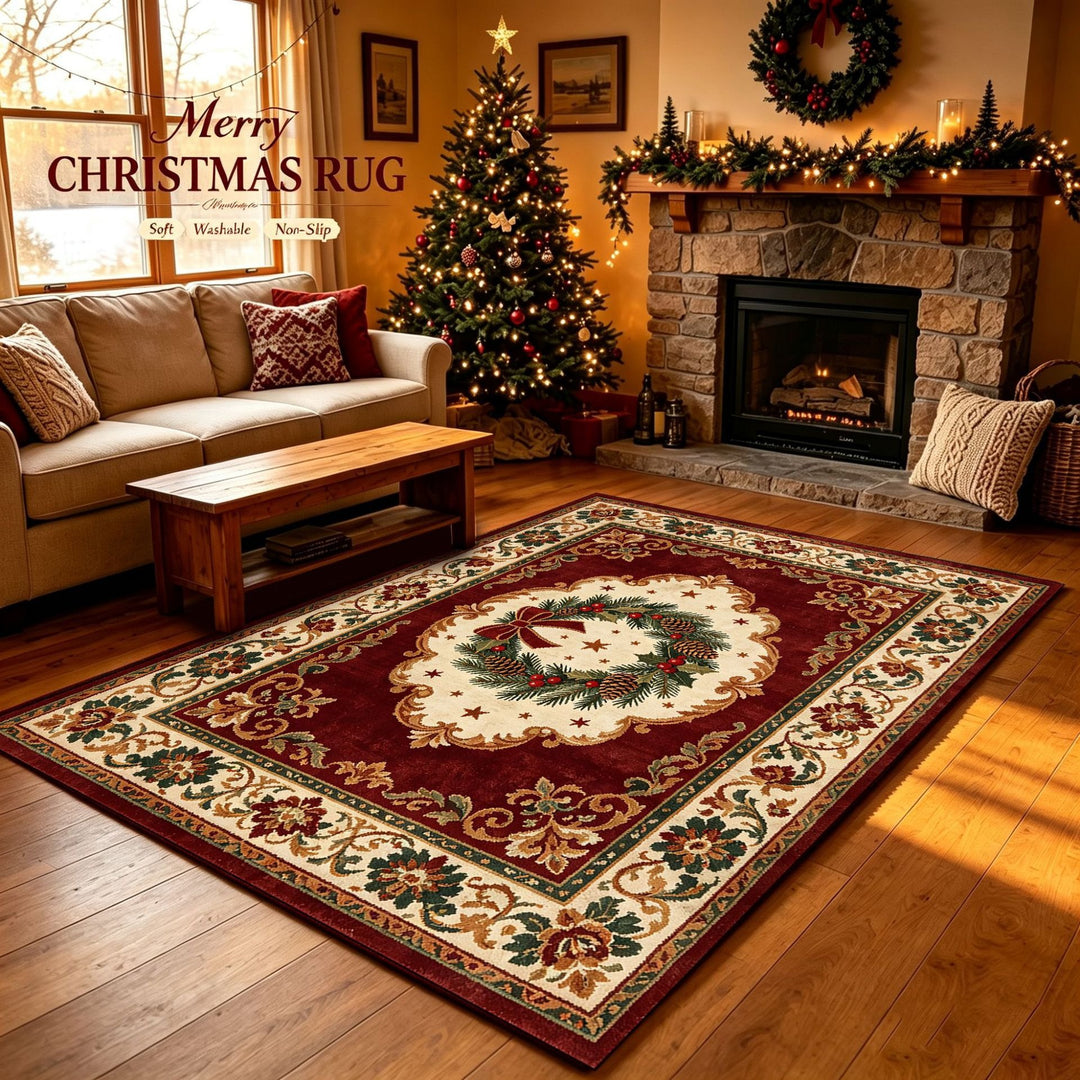 Christmas-Themed Decorative Area Rug Bowlift