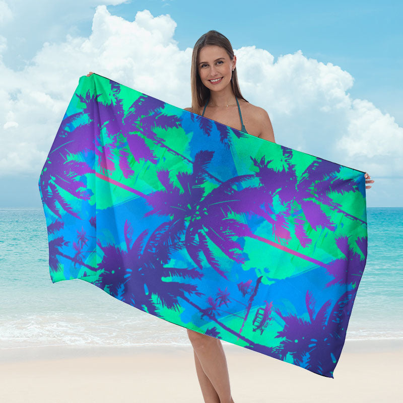 Beach towel with colorful tropical motif Bowlift