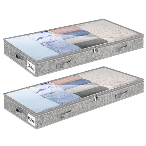 Under-Bed Storage Organizer with Zippered Closure