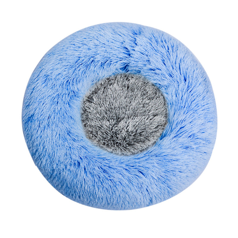 Cozy Plush Round Dog Bed