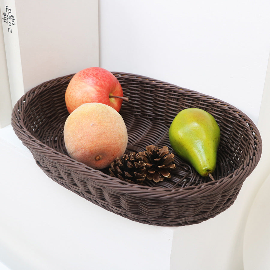 Oval Woven Fruit Storage Bowlift