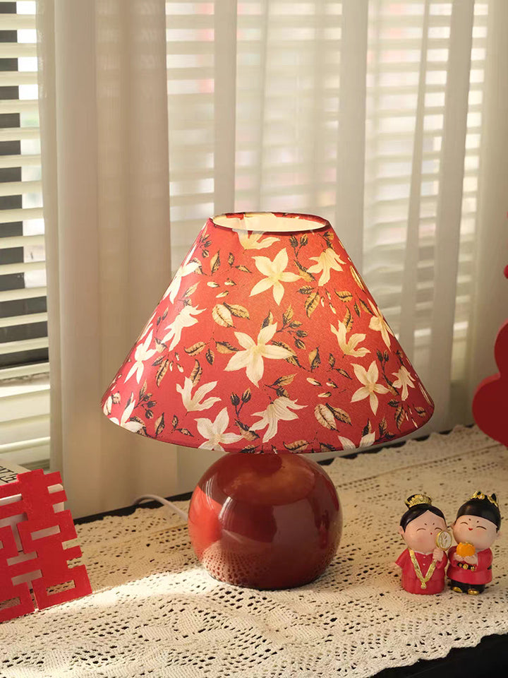 Modern Floral Accent Table Lamp