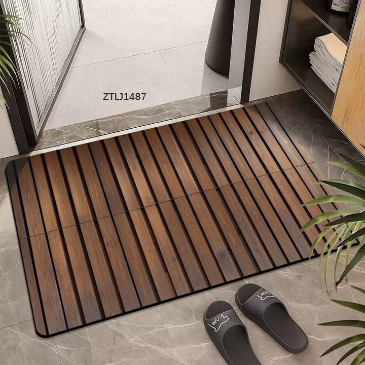 Textured Geometric Area Mat Bowlift