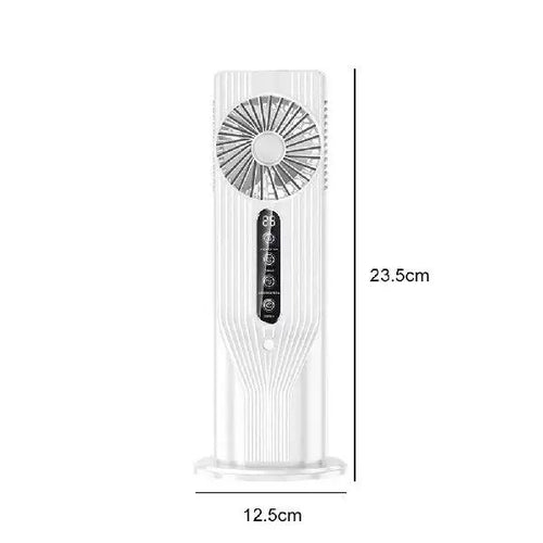 Unisex one size rechargeable vertical desktop fan with LED display touch control adjustable tilt base Bowlift