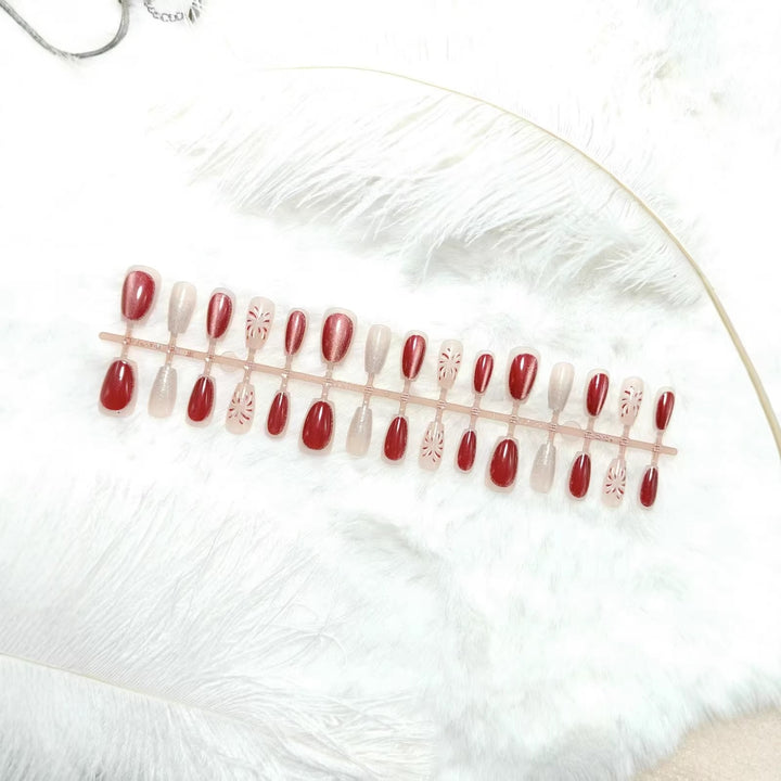 Luxury color shimmer faux nails Bowlift
