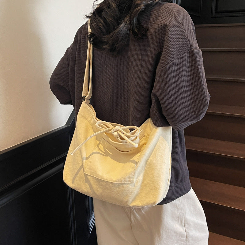 Casual Drawstring Shoulder Bag Bowlift