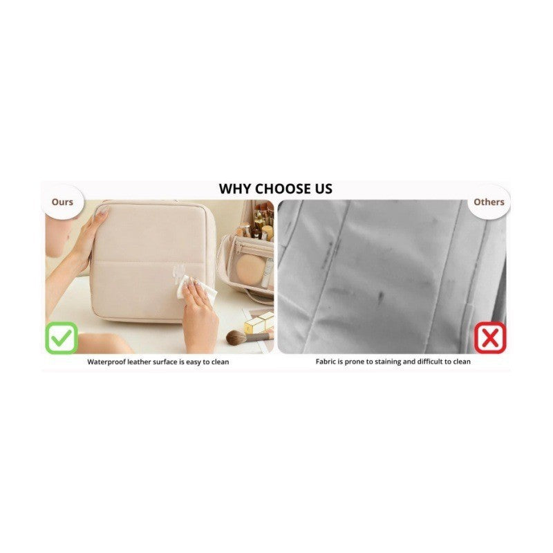 Cosmetic bag with elegant organizer Bowlift