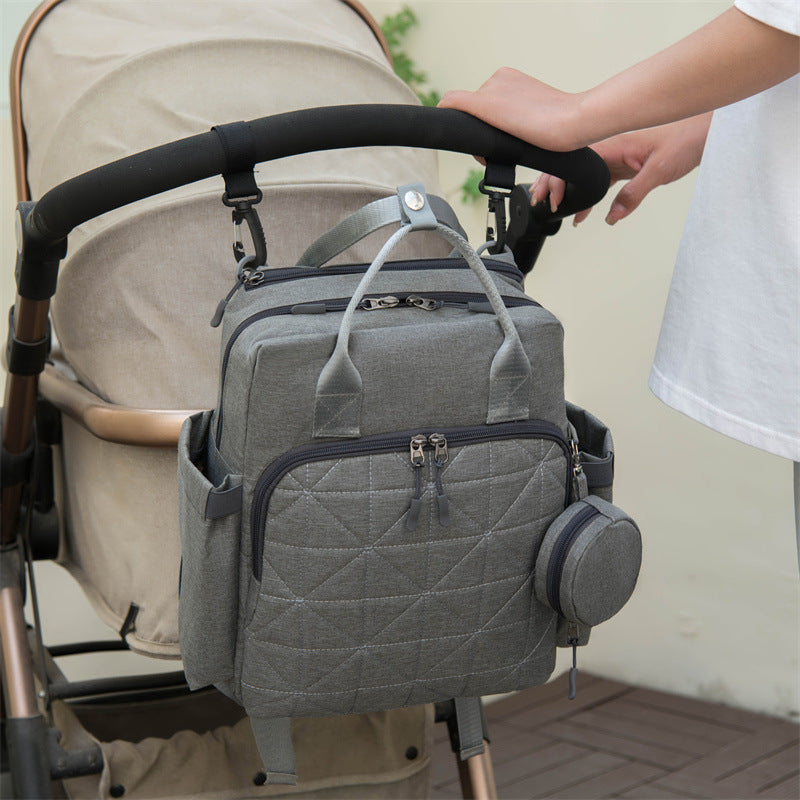 Multi-Pocket Quilted Backpack Bowlift