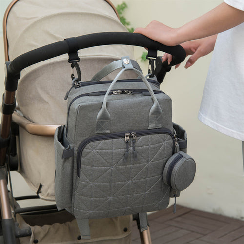 Multi-Pocket Quilted Backpack Bowlift