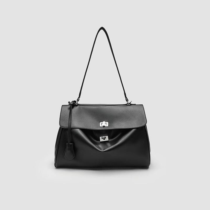 Structured Leather Handbag Bowlift