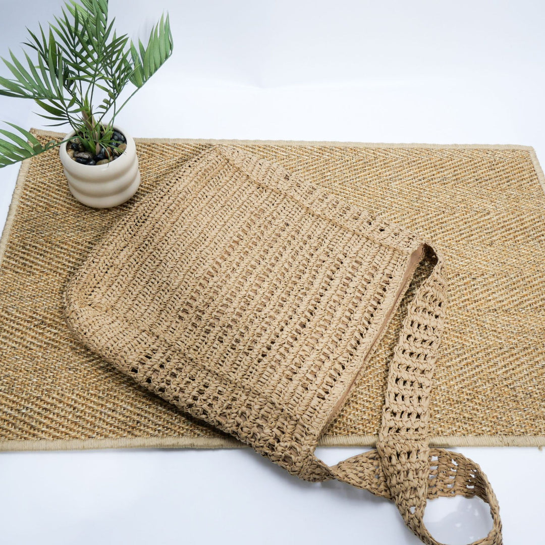 Handbag Made of Natural Weave Bowlift