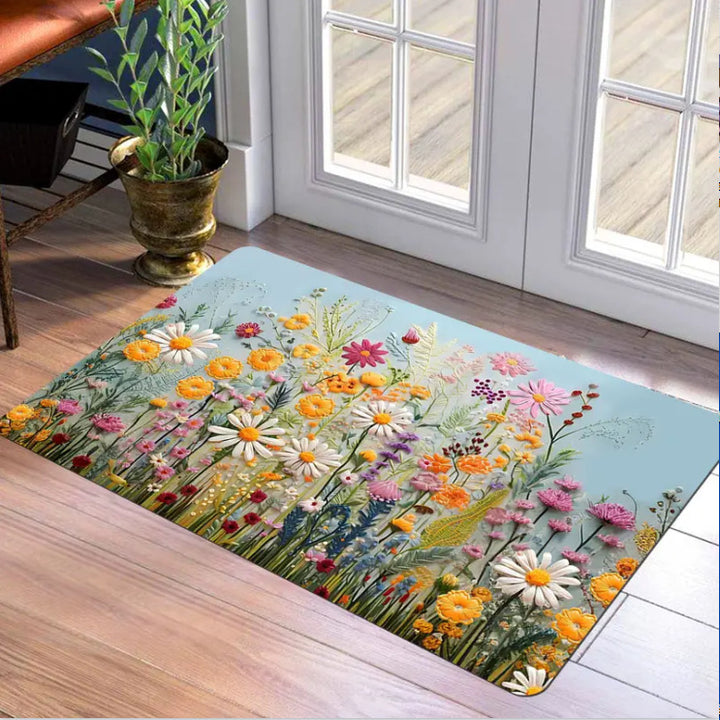 Decorative Floral Area Mat Bowlift