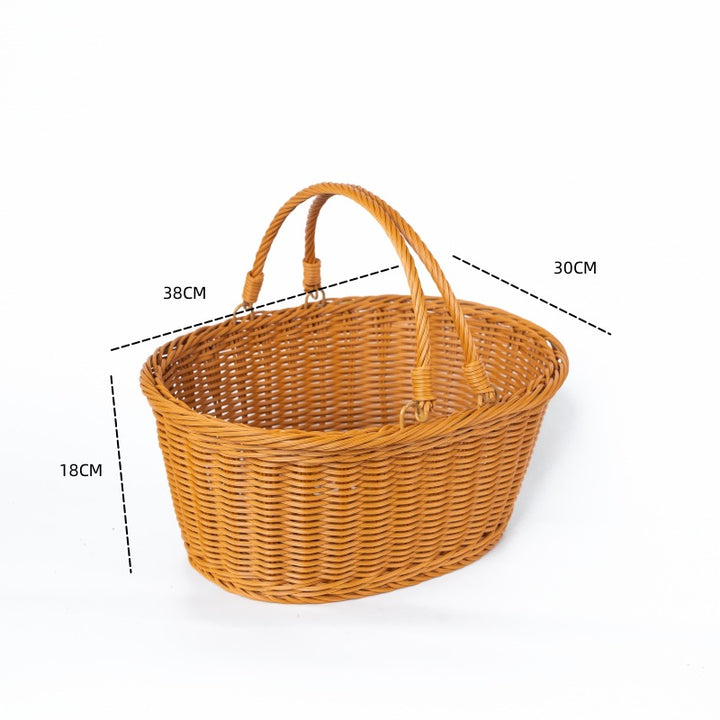 Ladies Handmade Woven Shopping Basket Bowlift