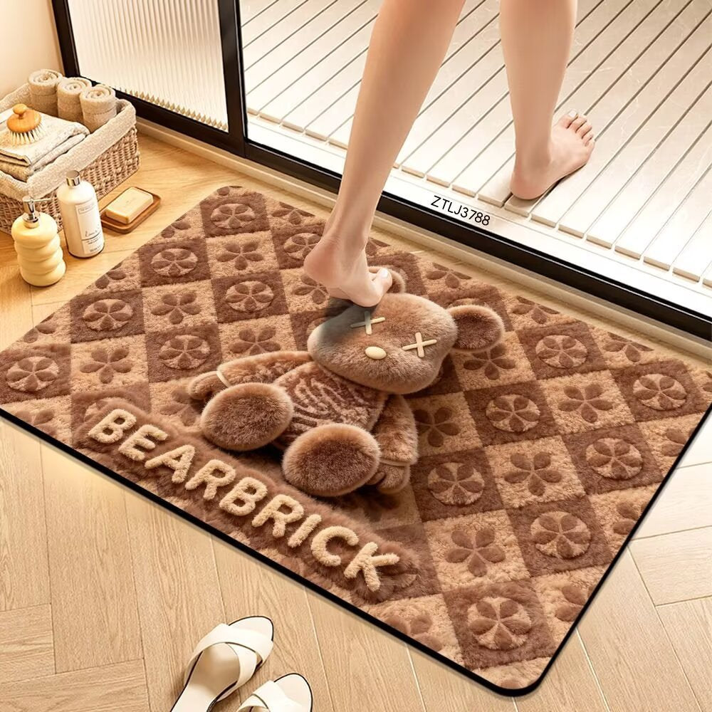 Plush Cartoon Themed Bath Mat Bowlift