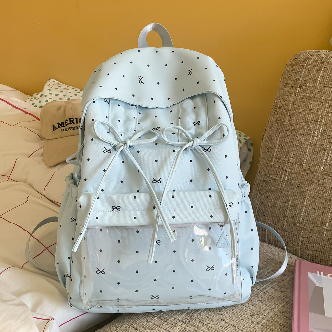 Stylish Polka Dot Pattern Backpack Bowlift