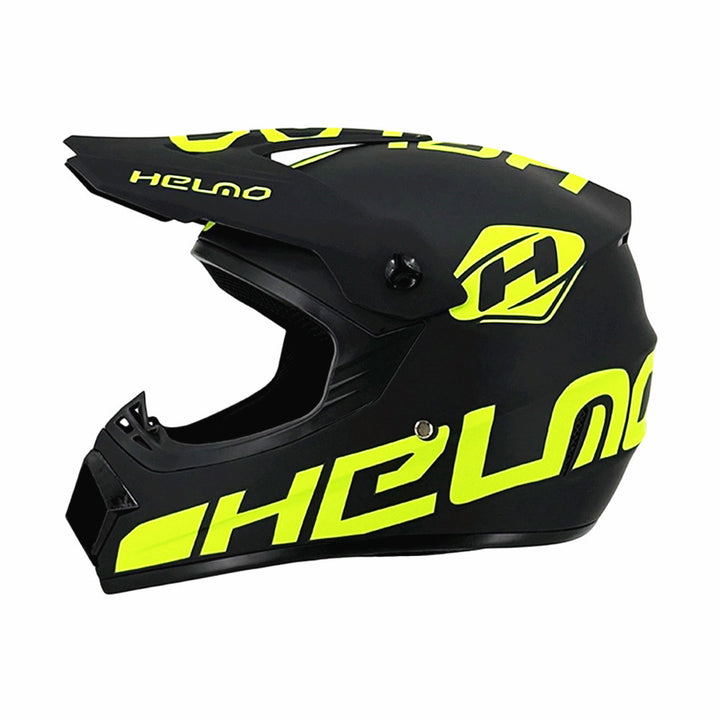 full-face motocross helmet with extended visor and reinforced chin guard Bowlift