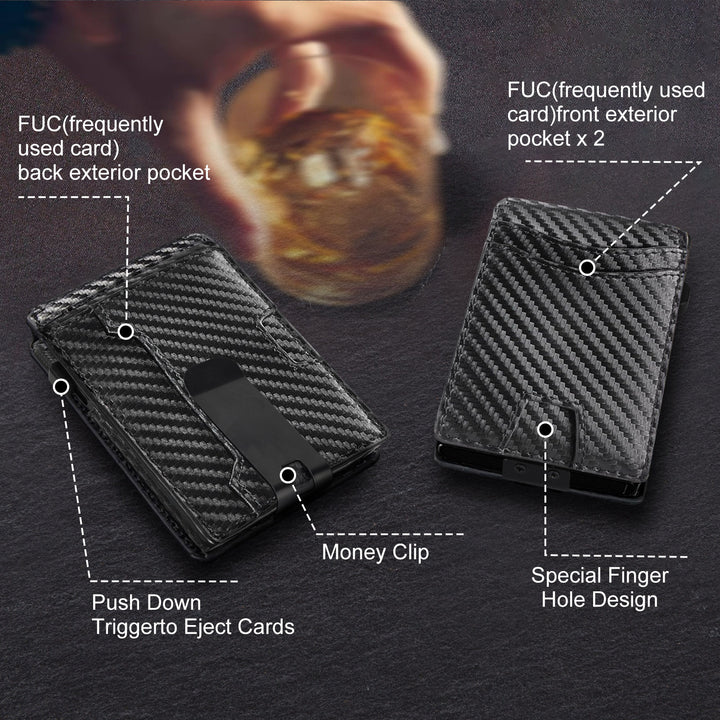 Carbon Fiber RFID-Blocking Cardholder Bowlift