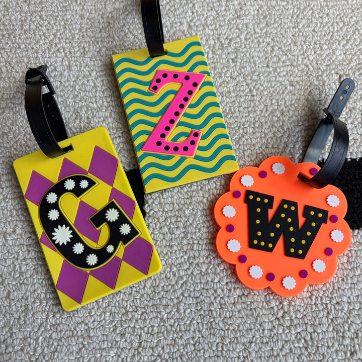 Personalized Striped Luggage Tag Bowlift