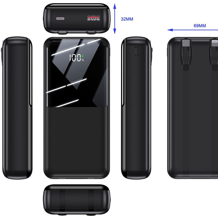 Powerbank with multifunctional fast charging system and digital battery level indicator Bowlift