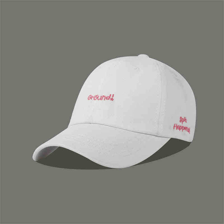 Women's Motivational Text Embroidered Cap Bowlift